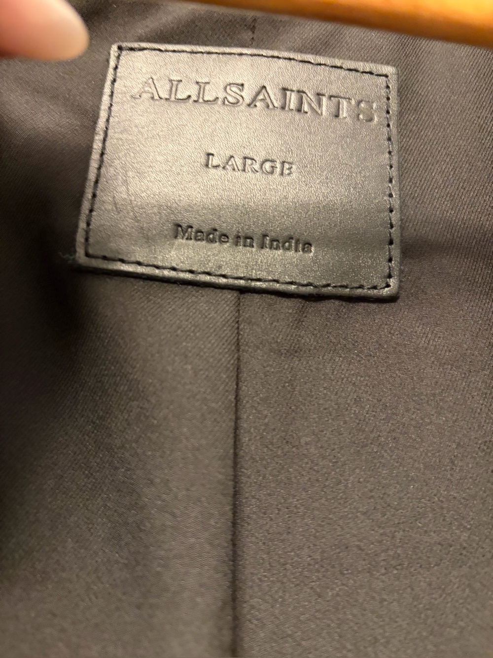 All Saints Ryder Funnel Neck Leather Jacket - Picture 4 of 6